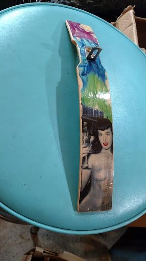 Custom Betty Page fender designed by Theresa herself!